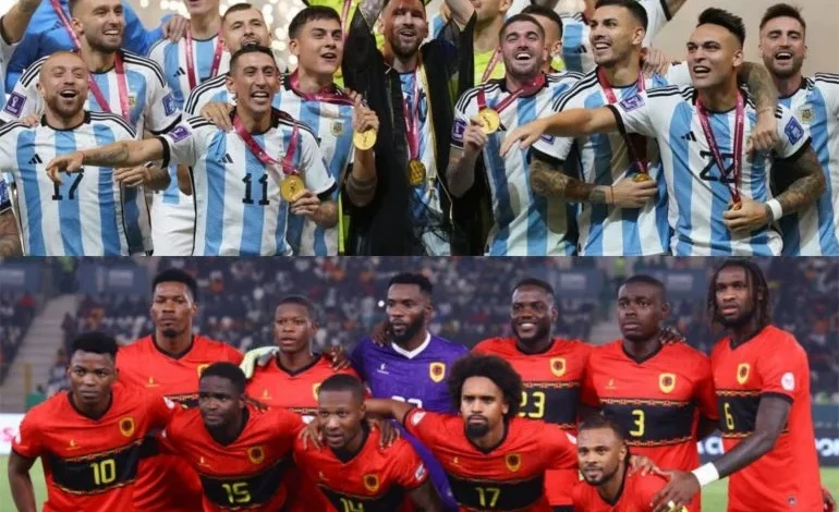 Lisano Ya Boyokani Katikati Ya Equipe Ya Ekolo Na Biso Angola Palancas Negras Na Oyo Ya Argentine Na Stade 11 De Novembro