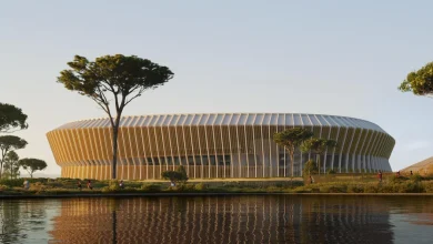 Lo stadio oltre il bosco