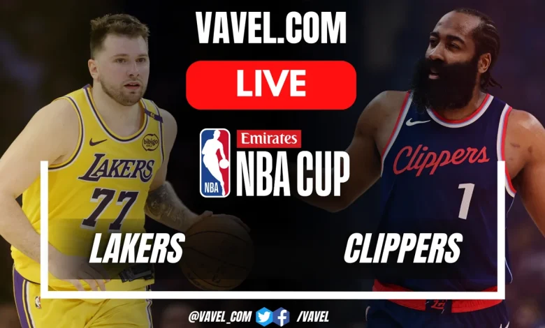Los Angeles Lakers vs Los Angeles Clippers LIVE Score Updates in NBA Cup Game