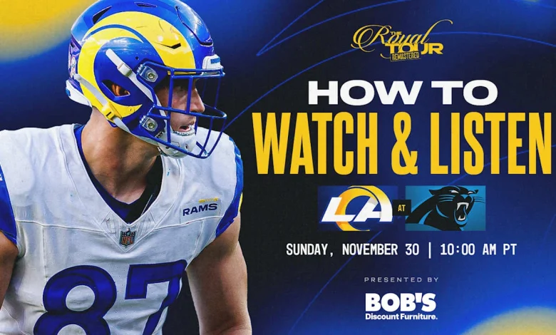 Los Angeles Rams at Carolina Panthers: How to watch, listen to and live stream Week 13