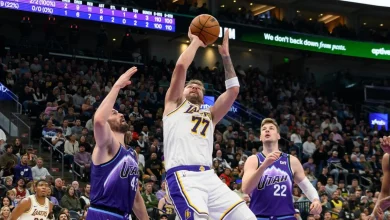 Luka Doncic helps Lakers hold off Jazz for fourth win in a row