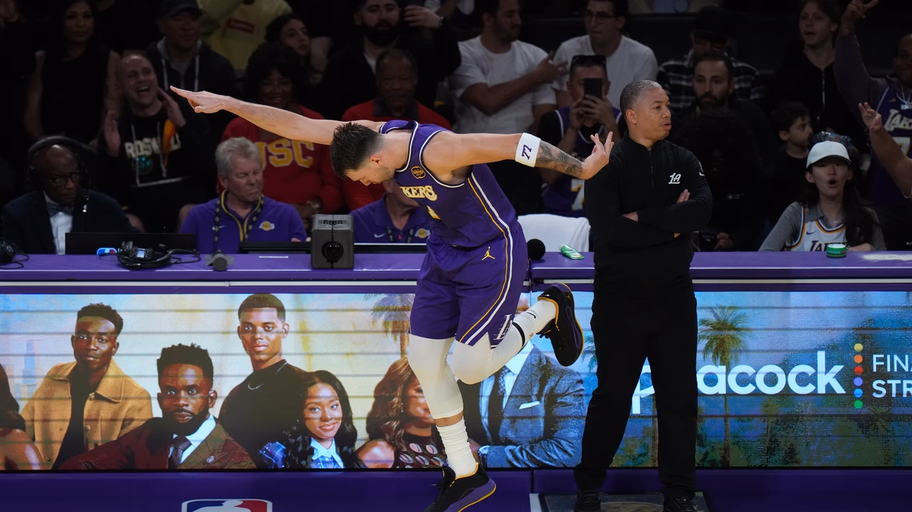 Luka, LeBron lead Lakers past Clippers 135-118 for 5th straight win, clinching their NBA Cup group