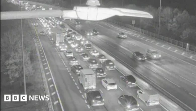 M25 Brentwood delays: 'Four miles of queues' after car fire