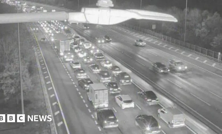 M25 Brentwood delays: 'Four miles of queues' after car fire