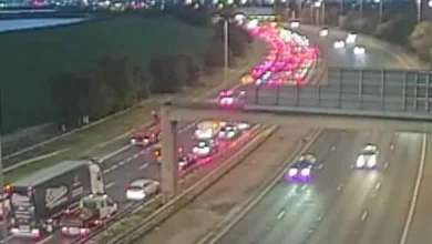 M60 traffic LIVE: Vehicle overturns in huge crash as all traffic stopped