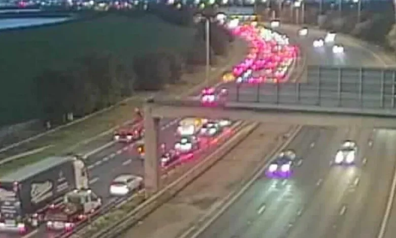 M60 traffic LIVE: Vehicle overturns in huge crash as all traffic stopped
