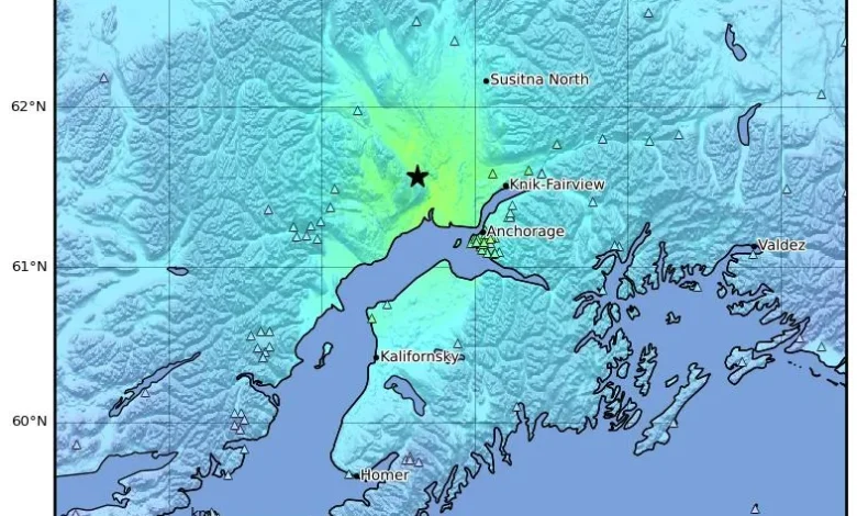 Magnitude 6.1 - 26 miles SW of Willow