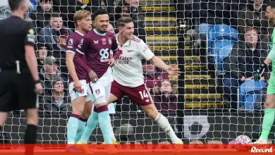Mais um golo de Gyökeres no Arsenal: sueco inaugurou marcador frente ao Burnley