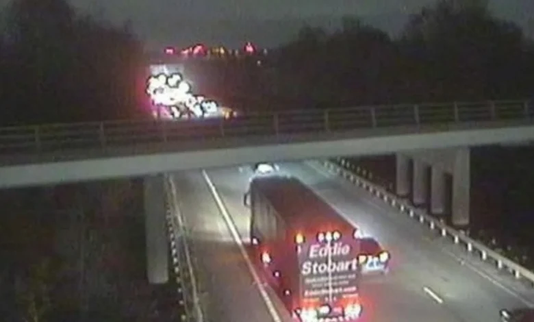 Major motorway shut in both directions after crash as emergency services rush to scene