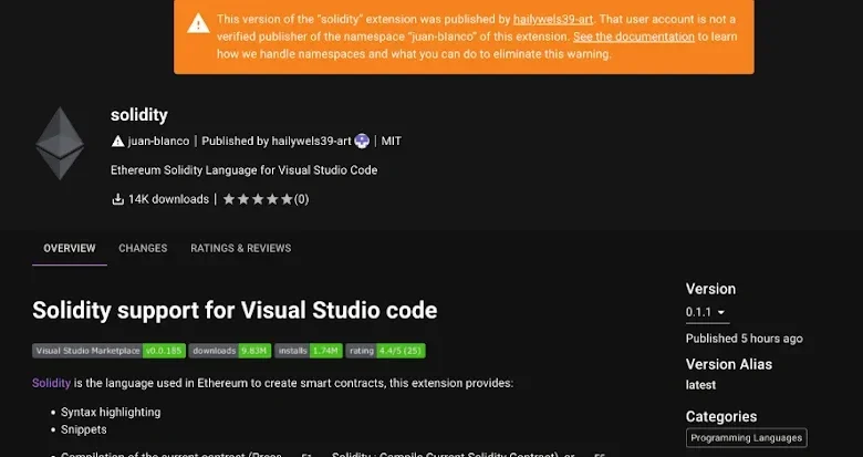Malicious VSX Extension "SleepyDuck" Uses Ethereum to Keep Its Command Server Alive