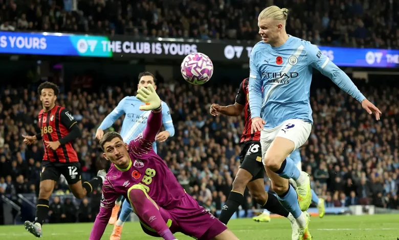 Man City 3 Bournemouth 1: Erling Haaland scores twice and unveils brilliant new celebration as City go second