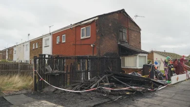 Man 'heartbroken' after Halloween display destroyed by fire | ITV News