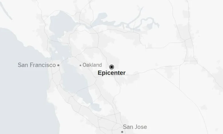 Map: 3.2-Magnitude Earthquake Shakes the San Francisco Bay Area