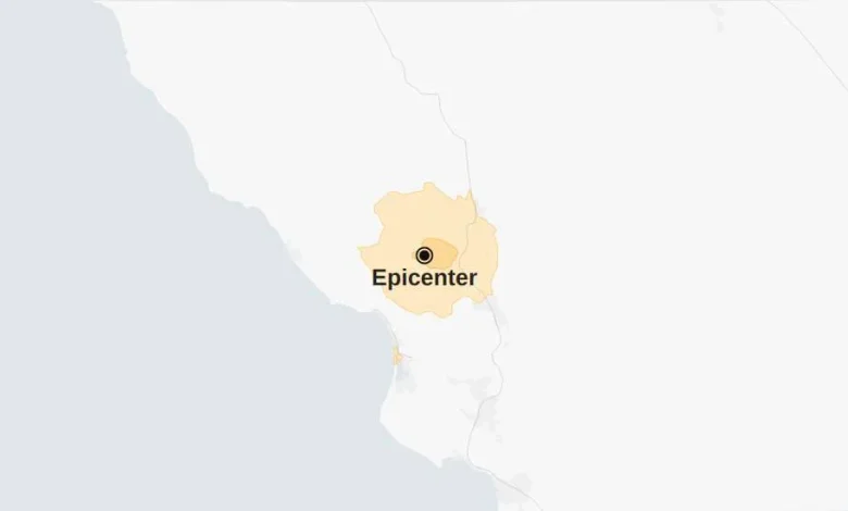 Map: 4.1-Magnitude Earthquake Shakes Southern California