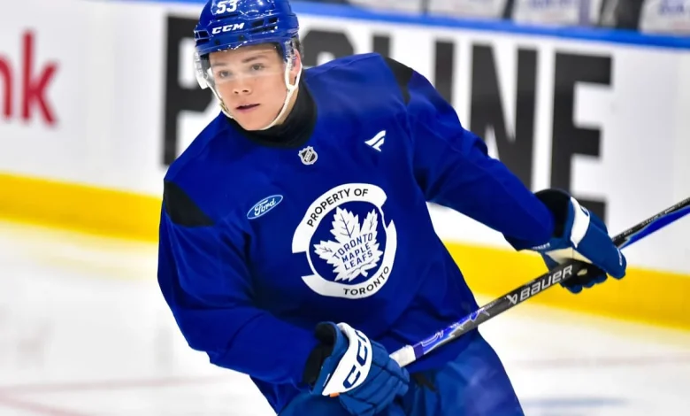 Maple Leafs send Easton Cowan to AHL’s Toronto Marlies