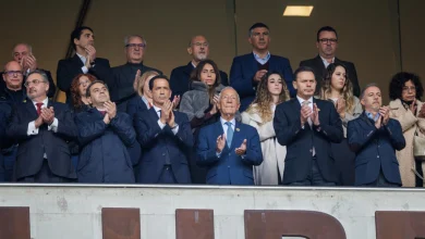 Marcelo Rebelo de Sousa e Luís Montenegro no Estádio do Dragão
