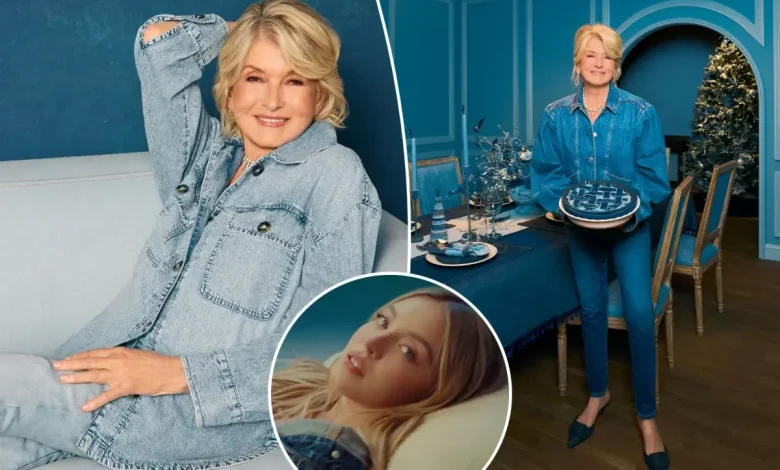 Martha Stewart wears denim and diamonds for American Eagle’s latest holiday campaign