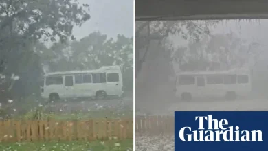 Massive hail hits south-east Queensland as severe storms ravage state – video