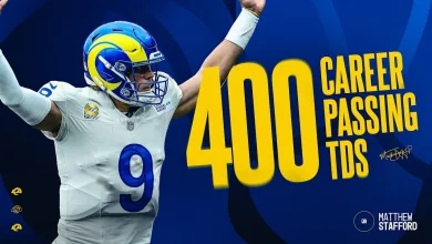 Matthew Stafford reaches 400 career passing touchdowns in regular season