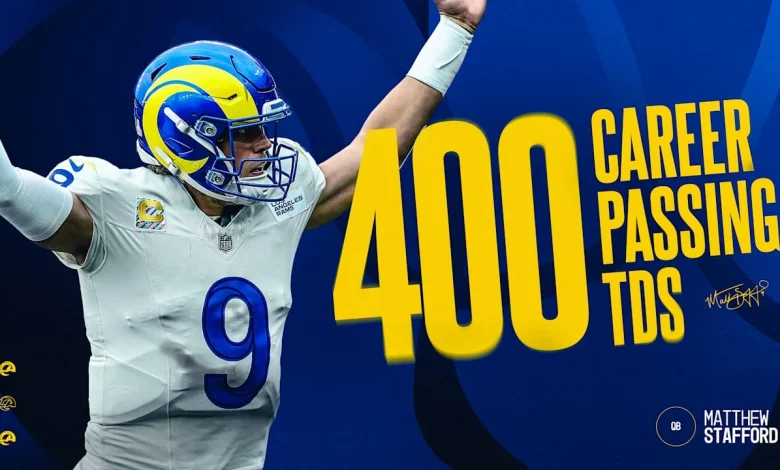 Matthew Stafford reaches 400 career passing touchdowns in regular season