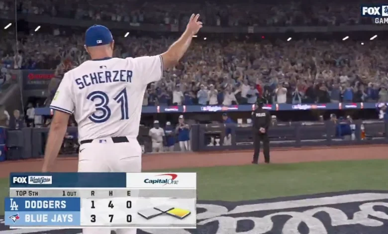 Max Scherzer gets standing ovation as he left mound in Game 7