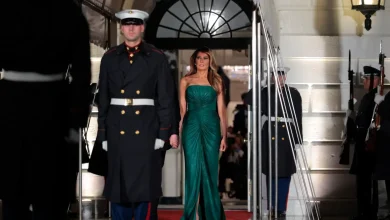 Melania Trump nods to Saudi flag with green gown for prince's visit