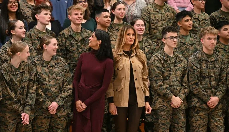 Melania Trump teams up with Usha Vance, visiting troops in North Carolina