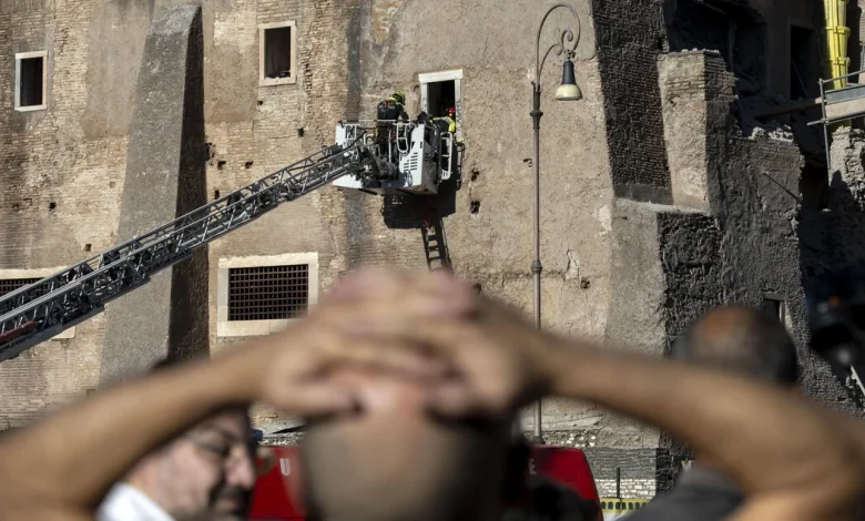 Meloni,seguo con apprensione soccorsi a Roma, vicina all'operaio