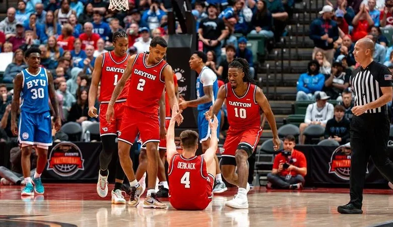 Men's Hoops Upset Bid Falls Short Against No. 9 BYU, 83-79 - University of Dayton Athletics