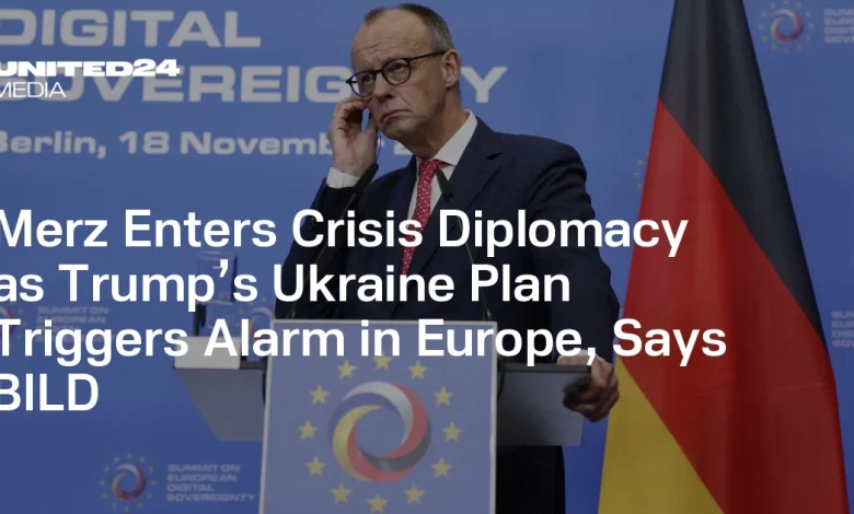 Merz Enters Crisis Diplomacy as Trump’s Ukraine Plan Triggers Alarm in Europe, Says BILD