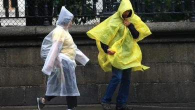 Met Éireann extends rain warning to eight counties, as overnight temperatures to drop to 1C