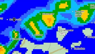 Met Office hour-by-hour forecast for Gloucestershire as severe weather warning issued