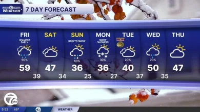 Metro Detroit Weather: Rain Friday, rain & snow this weekend