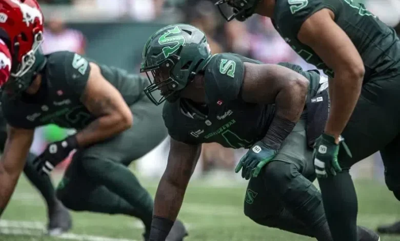 Micah Johnson keeping family close as he chases Grey Cup with Sask. Roughriders