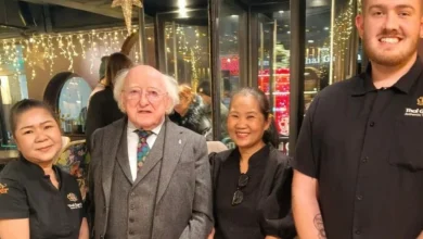 Michael D Higgins and wife Sabina pop into favourite Galway restaurant for first meal back home