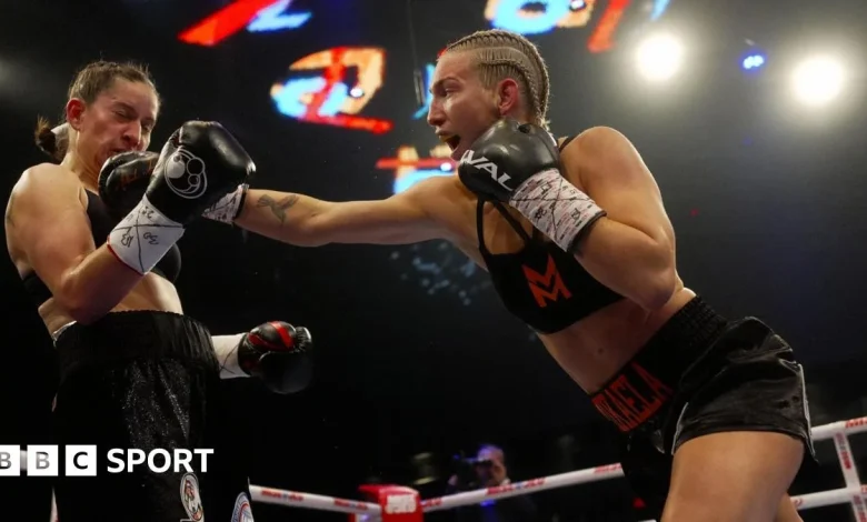Mikaela Mayer: American beats Mary Spencer to become three-division world champion