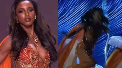 Miss Universe Jamaica Stumbles And Falls Off Stage, Viral Video Sparks Concern