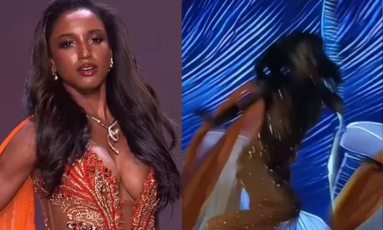Miss Universe Jamaica Stumbles And Falls Off Stage, Viral Video Sparks Concern