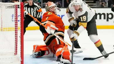 Mistake by Marner in OT leads to Golden Knights loss to Ducks
