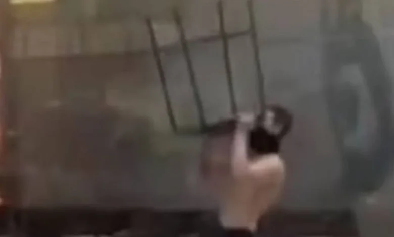 Moment man went on rampage at Dublin Airport after missing his flight