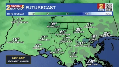 Monday AM forecast: Storms possible overnight and Tuesday; Big cool down arrives for Thanksgiving