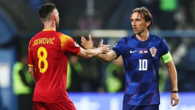 Montenegrin fans stood up to greet the legendary Luka Modric
