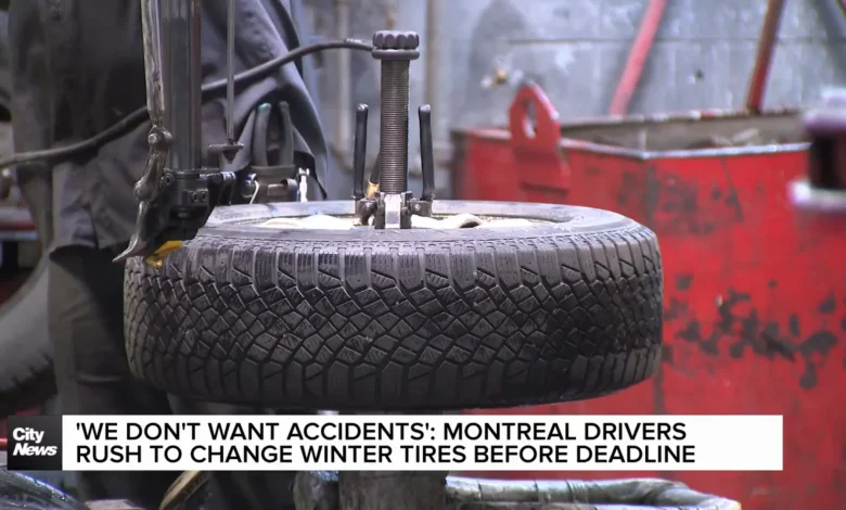 Montrealers rush to change their winter tires before December 1