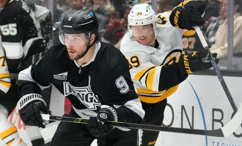Morgan Geekie scores twice to tie for NHL goals lead, Bruins beat Kings 2-1 in OT