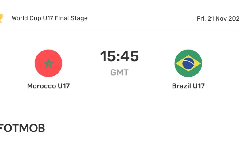 Morocco U17 vs Brazil U17 - live score, predicted lineups and H2H stats