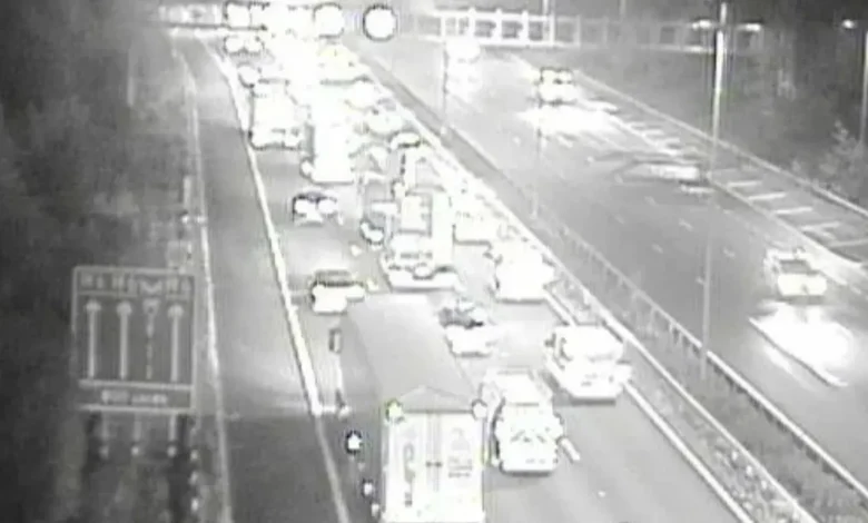 Motorway shut as drivers face huge rush-hour delays after crash