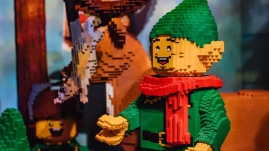 Myer Christmas Windows 2025 celebrate Lego