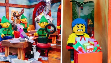 Myer's annual Christmas window display features almost half a million Lego bricks