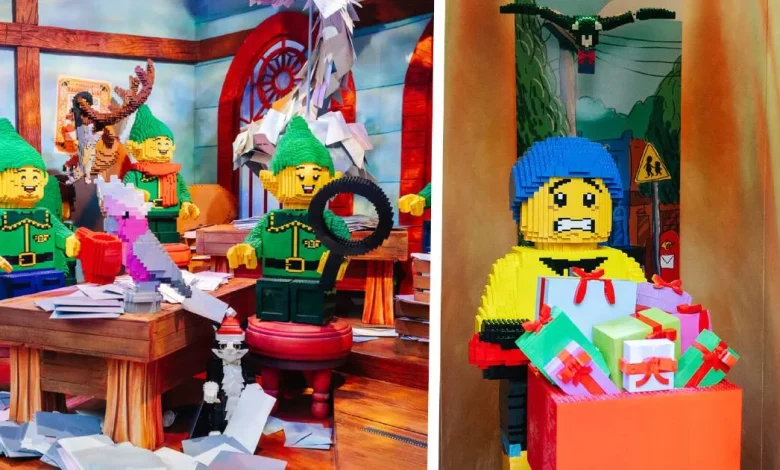 Myer's annual Christmas window display features almost half a million Lego bricks