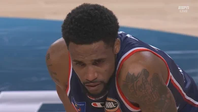 NBL superstar admits he's been 'dealing with a lot' after he was seen in tears midway through 36ers win
